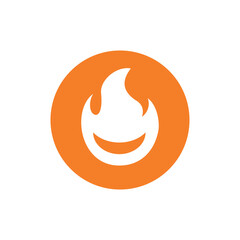 Abstract fire flame logo icon design vector