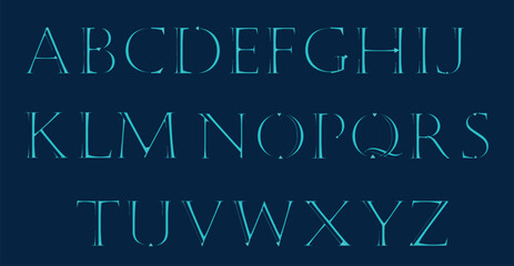 Blue Alphabet Letters Collection