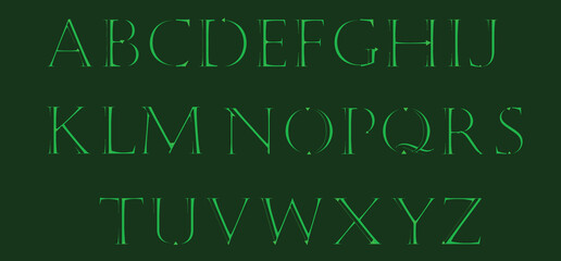 Green Alphabet Letters Collection