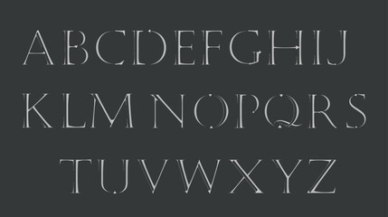 Grey alphabet Letters Collection