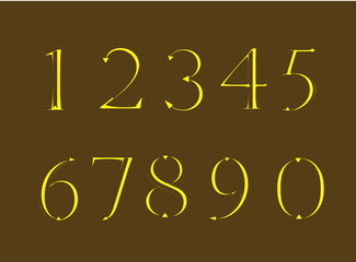 Yellow Numbers font