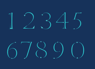 Blue Numerals font