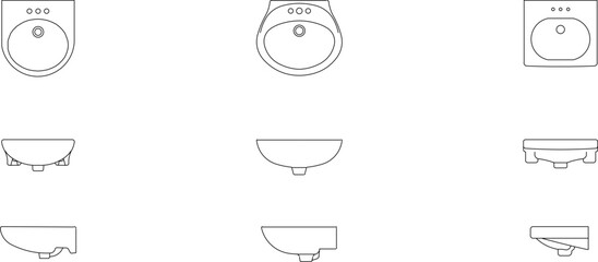 hand washing sink sketch vector design for clipart