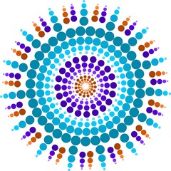 The illustrations and clipart. Vector image. Abstract image. Ellipse pattern in mandala art design.