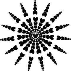 Vector image. Abstract image. Love in black on a white background.