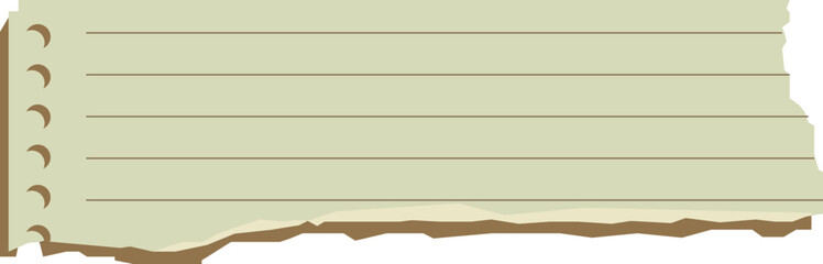 old sheet of paper with rope