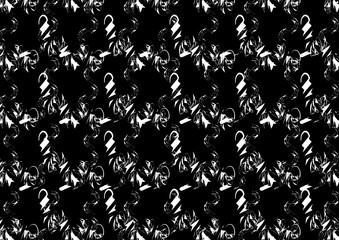 The illustrations and clipart. Vector image. Abstract image. An artistic mysterious white and black color in an unknown pattern.