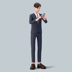 Obraz premium 3d male businessman cartoon character