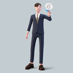 Fototapeta premium 3d male businessman cartoon character