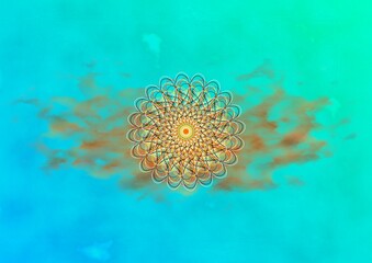Fototapeta na wymiar flower in the blue water