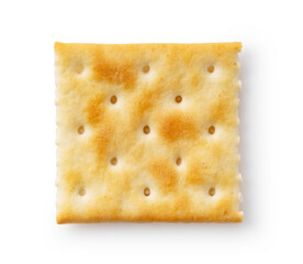 Crackers placed on a white background.