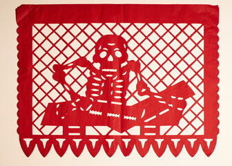 Day of the dead, Dia de los Muertos, paper cut flags, Papel Picado.