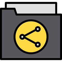 Folder filled outline icon