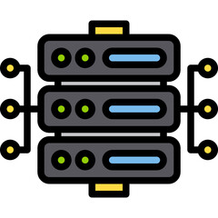 Hosting filled outline icon