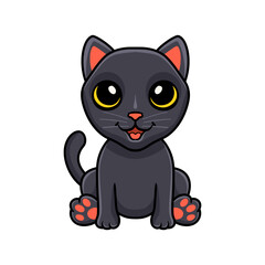 Cute bombay cat cartoon sitting