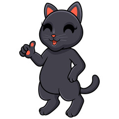 Cute bombay cat cartoon giving thumb up
