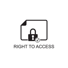 right to access icon , security icon