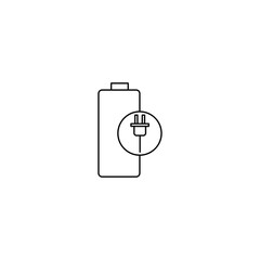 battery for power simple vector outline suitable for any purpose. Web design, mobile app.