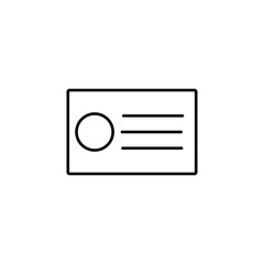 id card vector line icon is simple which is suitable for any purpose. Web design, mobile app.