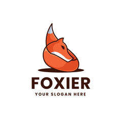 Fox logo illustration icon template