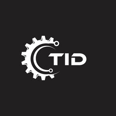 TID letter technology logo design on black background. TID creative initials letter IT logo concept. TID setting shape design.
