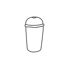 Disposable coffee cup icon