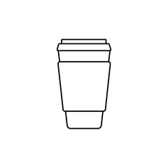 Disposable coffee cup icon