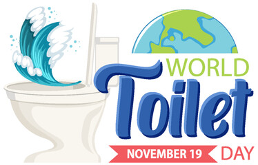 World toilet day text design