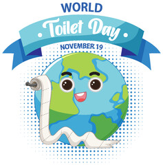 World toilet day text design