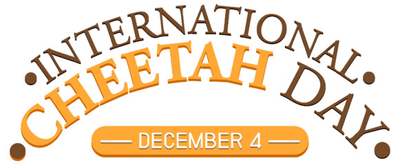 International cheetah day poster template