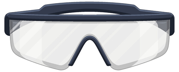 Safety glasses on white background