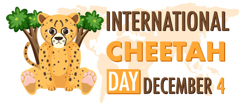 International cheetah day poster template