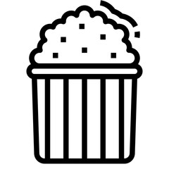 popcorn Outline icon