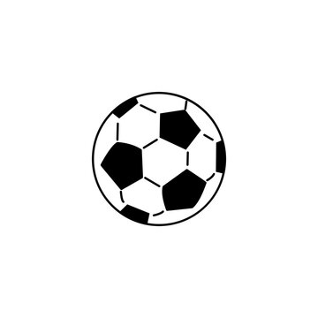 Vector soccer ball on a white background. European football logo. Soccer ball design. Vector illustration