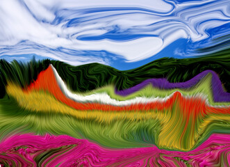 colorful abstract background with painting artistic texture liquid art design fluid paint