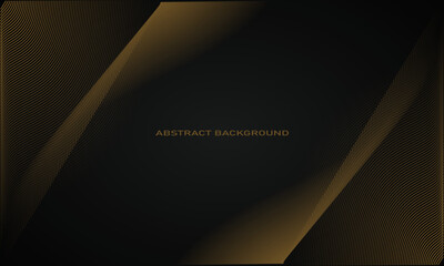 black background with folds of abstract golden lines in the corner