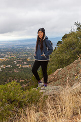 Woman hiking in Santa Fe, New Mexico