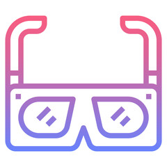 Obraz premium 3d line gradient icon