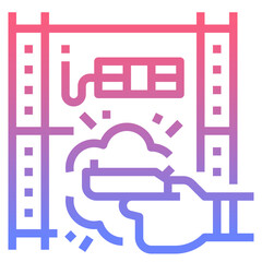 Obraz premium Action line gradient icon