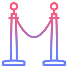 Barrier line gradient icon