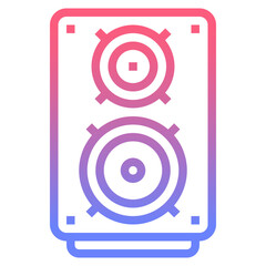 loudspeaker line gradient icon