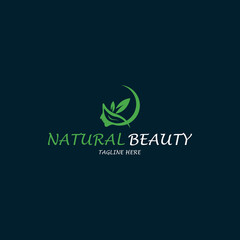 natural beauty girl spa and salon logo design