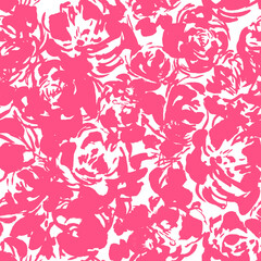 Pink flower repeating pattern abstract with transparent background
