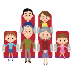 家族で映画や演劇を見る（客席）