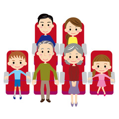 家族で映画や演劇を見る（客席）