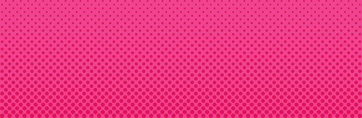 Pink pop art background with halftone dots.