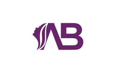 Woman beauty logo and hair spa vector design. Woman beauty salon and spa logo with letters