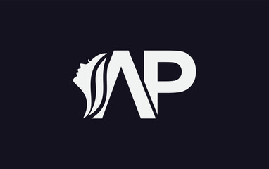 Woman beauty logo and hair spa vector design. Woman beauty salon and spa logo with letters