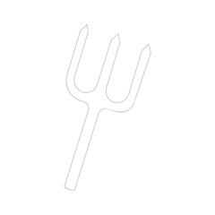 Halloween Trident vector isolated on white background. Halloween vector illustration. 