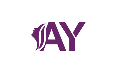 Woman beauty logo and hair spa vector design. Woman beauty salon and spa logo with letters